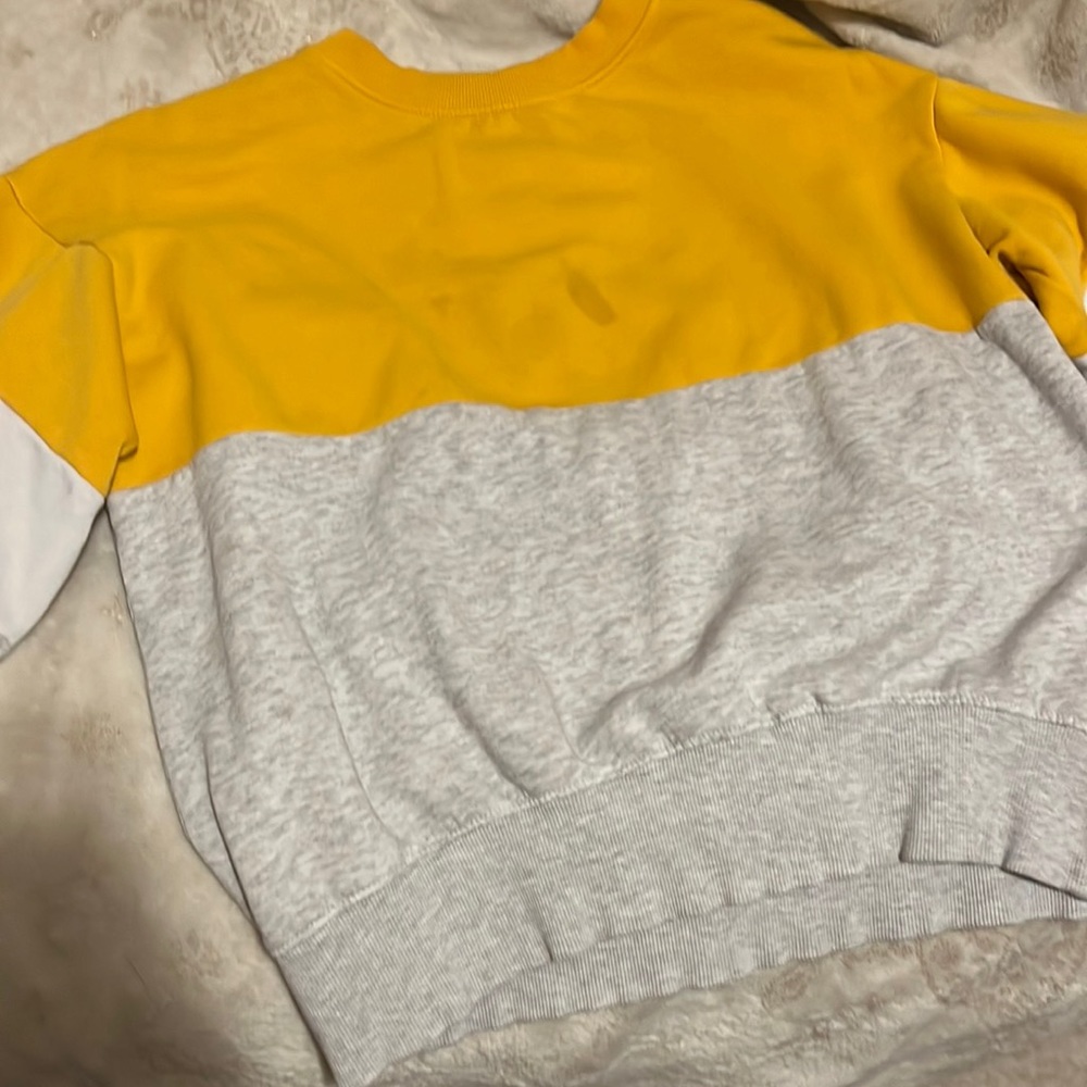 yellow sweatshirt - worn